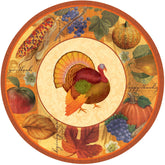 Fall Thanksgiving Scrapbook Large Banquet Plates Celebration Party Harvest 8 Pk